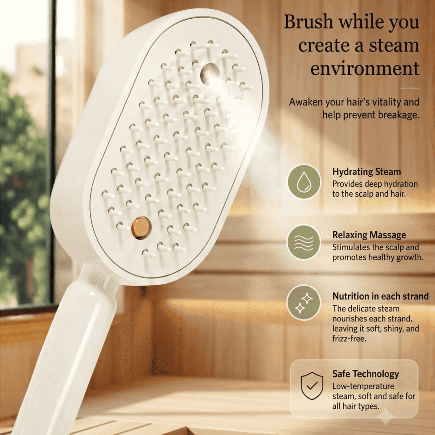 3-in-1 Steam Hair Brush | Look Your Best in Minutes ✨