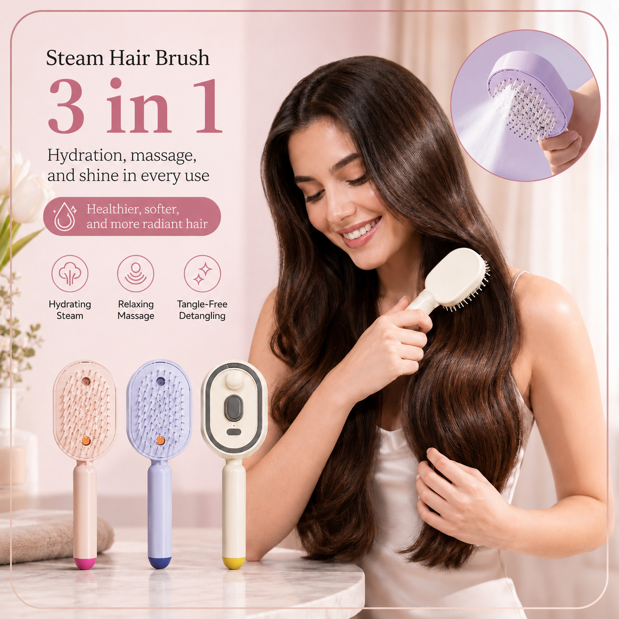 Zunavor™ AuraSpa Brush The brush that transforms your hair routine into a beauty ritual ✨